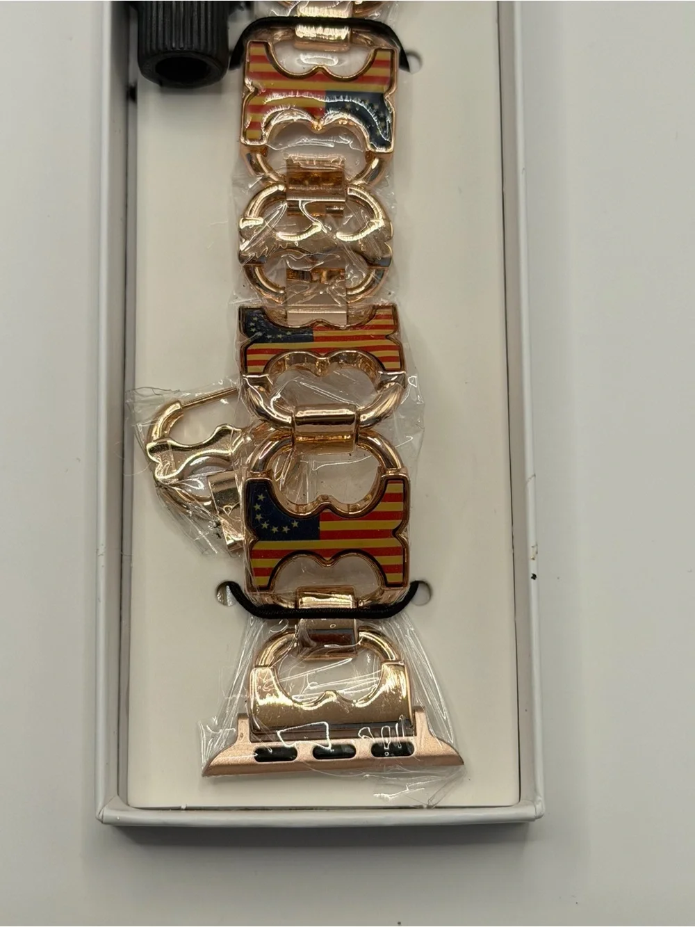 Apple Watch Band Stainless Steel, New, American Flag, 38/40/41mm